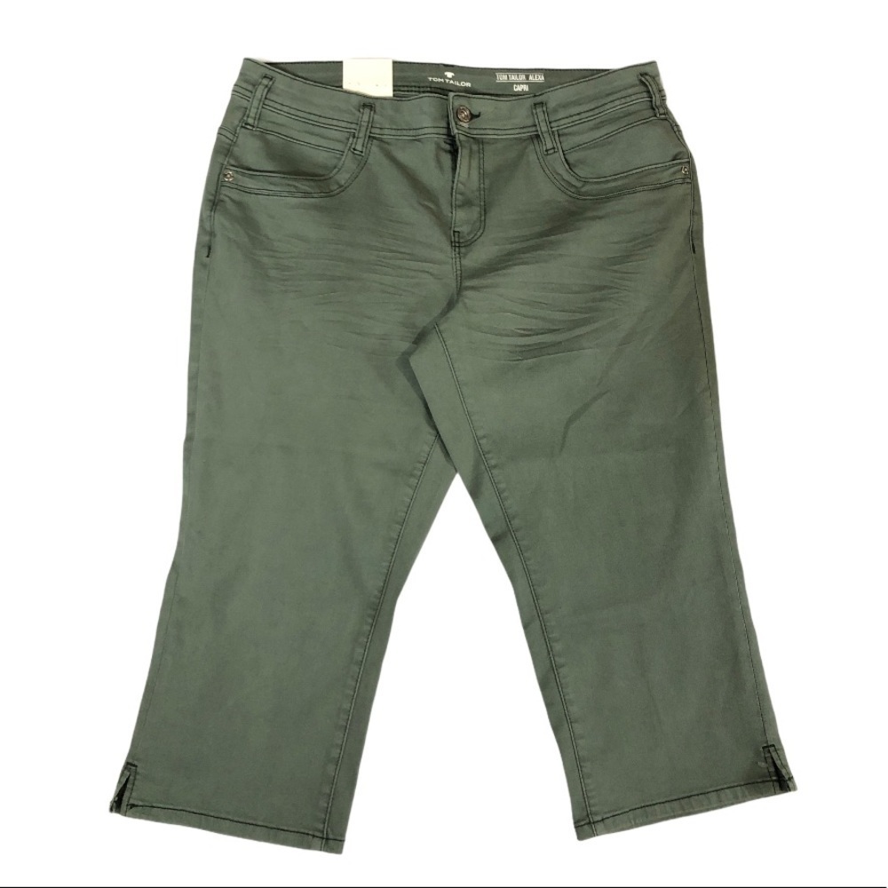 Tom Tailor Slim Alexa Capri Pants in Light Green